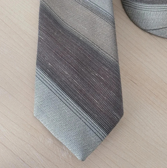 🇫🇷BALMAIN Vintage Tie,  Grey and brown - Picture 4 of 6